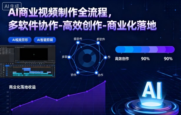 AI商业视频制作全流程，多软件协作-高效创作-商业化落地 - 区块之眼