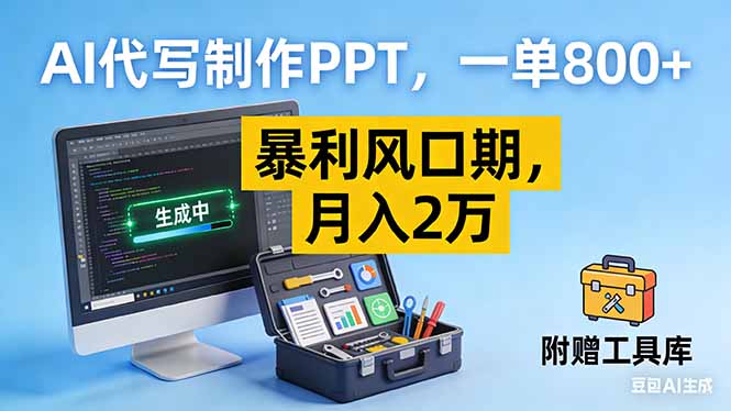 AI代写制作PPT，一单800+， 暴利风口期，月入2万【附工具】 - 区块之眼