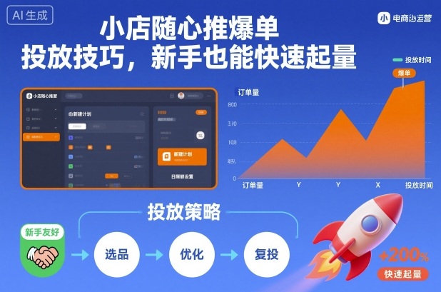 小店随心推爆单投放技巧，新手也能快速起量 - 区块之眼