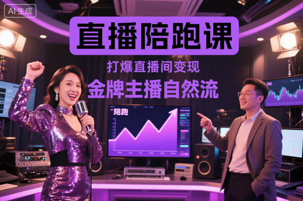 直播陪跑课，金牌主播自然流打爆直播间，复制高变现玩法 - 区块之眼