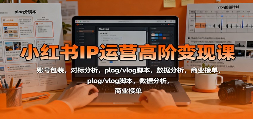 小红书IP运营高阶变现课：账号包装，对标分析，plog/vlog脚本，数据分析，商业接单 - 区块之眼