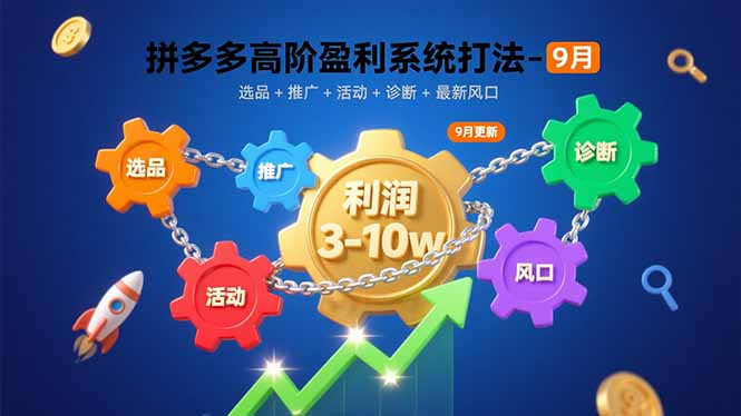 拼多多高阶盈利系统打法-9月：选品+推广+活动+诊断+最新风口，月利润3-10w - 区块之眼 - 区块之眼