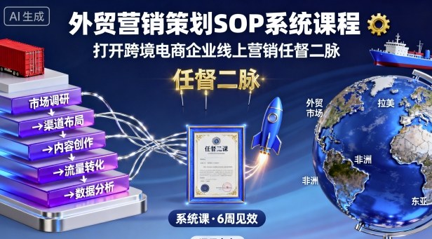 外贸营销策划SOP系统课程，打开跨境电商企业线上营销任督二脉 - 区块之眼 - 区块之眼