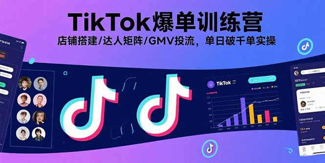 TikTok爆单训练营，店铺搭建/达人矩阵/GMV投流，单日破千单实操 - 区块之眼 - 区块之眼