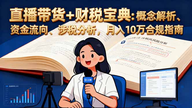 直播带货+财税宝典：概念解析、资金流向、涉税分析，月入10万合规指南 - 区块之眼