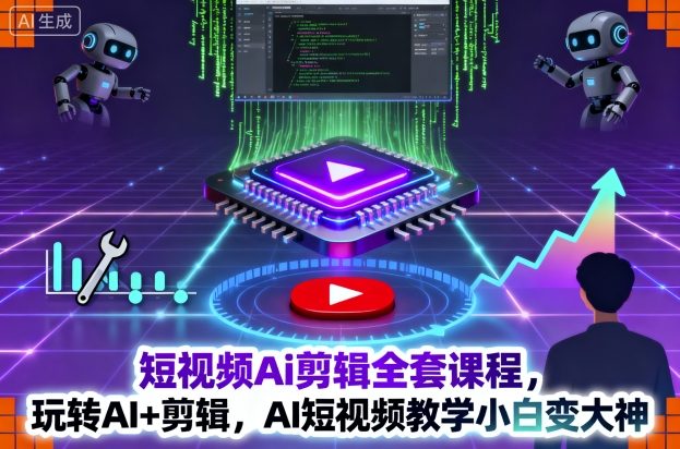 短视频Ai剪辑全套课程，玩转AI+剪辑，AI短视频教学小白变大神 - 区块之眼 - 区块之眼