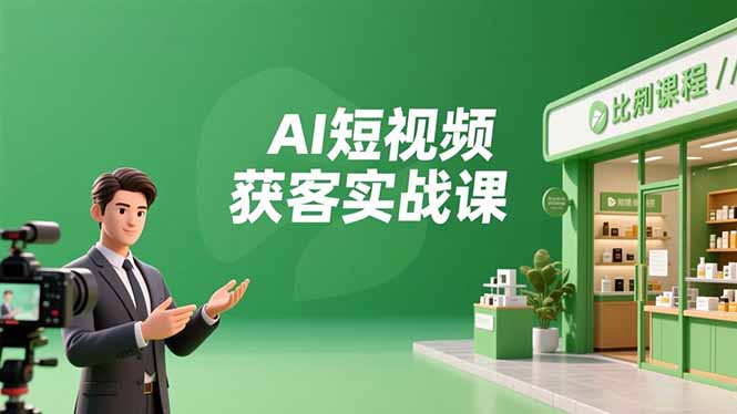 AI短视频获客实战课，数字人创作、实体行业应用、精准引流，30天获取客源月入6万+ - 区块之眼