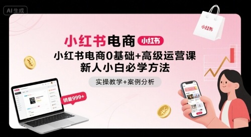 小红书电商0基础+高级运营课，新人小白必学方法，实操教学+案例分析 - 区块之眼 - 区块之眼