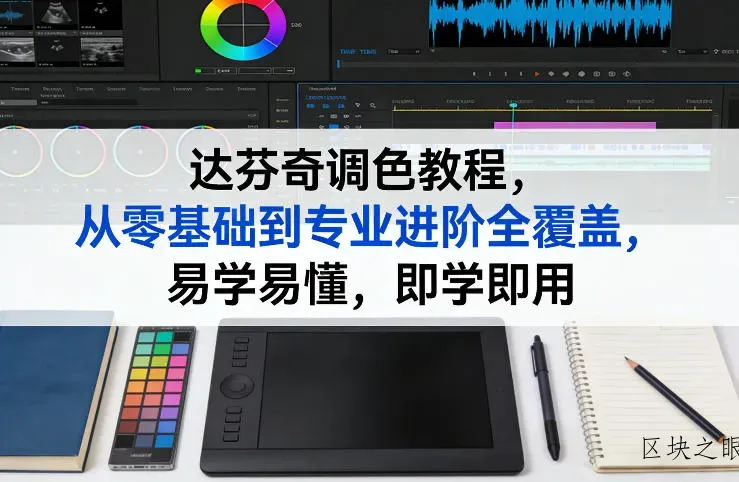 达芬奇调色教程，从零基础到专业进阶全覆盖，易学易懂，即学即用 - 区块之眼