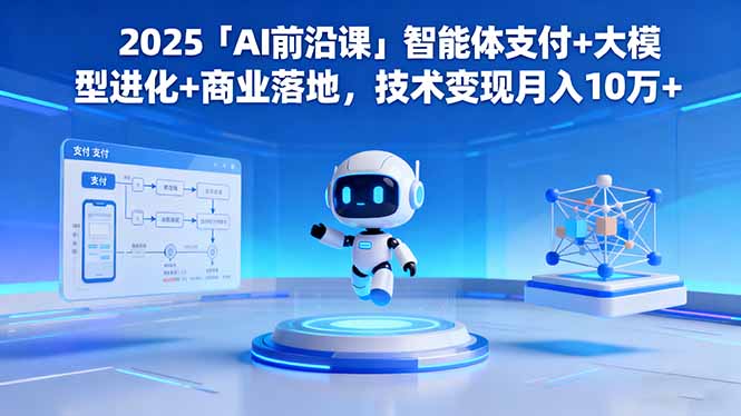 2025「AI前沿课」智能体支付+大模型进化+商业落地，技术变现月入10万+ - 区块之眼