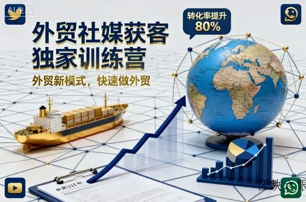 外贸社媒获客独家训练营，外贸新模式，快速做外贸(更新26年2月) - 区块之眼