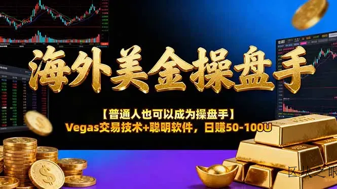 海外美金操盘手技术【普通人操盘手手册】Vegas交易技术+聪明软件，日赚50-100U - 区块之眼