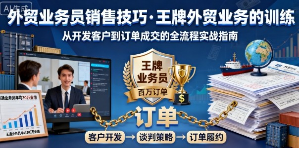 外贸业务员销售技巧，王牌外贸业务的训练 - 区块之眼 - 区块之眼