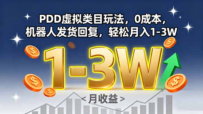 PDD虚拟类目玩法，0成本，机器人发货回复，轻松月入1-3W - 区块之眼 - 区块之眼