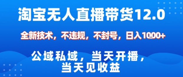 淘宝无人直播12.0，公域私域技术，不封号，不违规布局双十一流量风口，日入1k(独家技术)【揭秘】 - 区块之眼