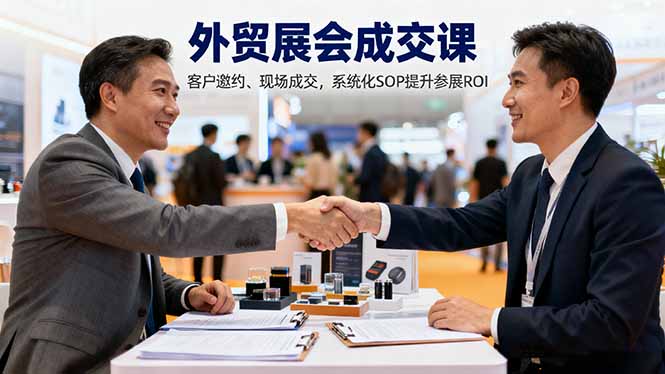 外贸展会成交课，含目标制定、客户邀约、现场成交，系统化SOP提升参展ROI - 区块之眼 - 区块之眼