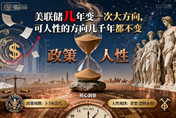 付费文章：美联储几年变一次大方向，可人性的方向几千年都不变 - 区块之眼