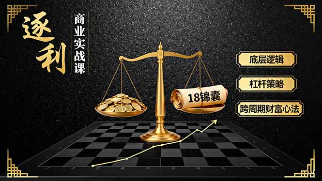 《逐 利》商业实战课，底层逻辑、杠杆策略、18锦囊，跨周期财富心法(更新 - 区块之眼
