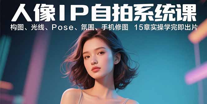 人像IP自拍系统课：构图、光线、Pose、氛围、手机修图 15章实操学完即出片 - 区块之眼 - 区块之眼