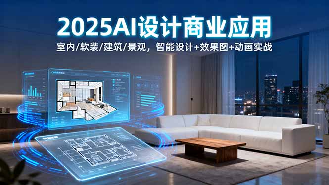2025AI设计商业应用：室内/软装/建筑/景观，智能设计+效果图+动画实战 - 区块之眼 - 区块之眼