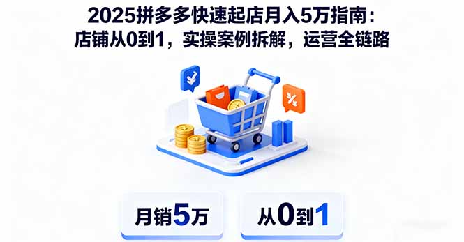 2025拼多多快速起店月入5万指南：店铺从0到1，实操案例拆解，运营全链路 - 区块之眼 - 区块之眼